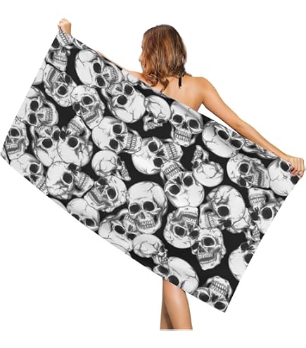 Amazon.com: YPPAHHHH Funny Skull Beach Towel Oversized Quick Dry